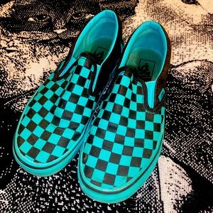 Checker Turquoise Crocs